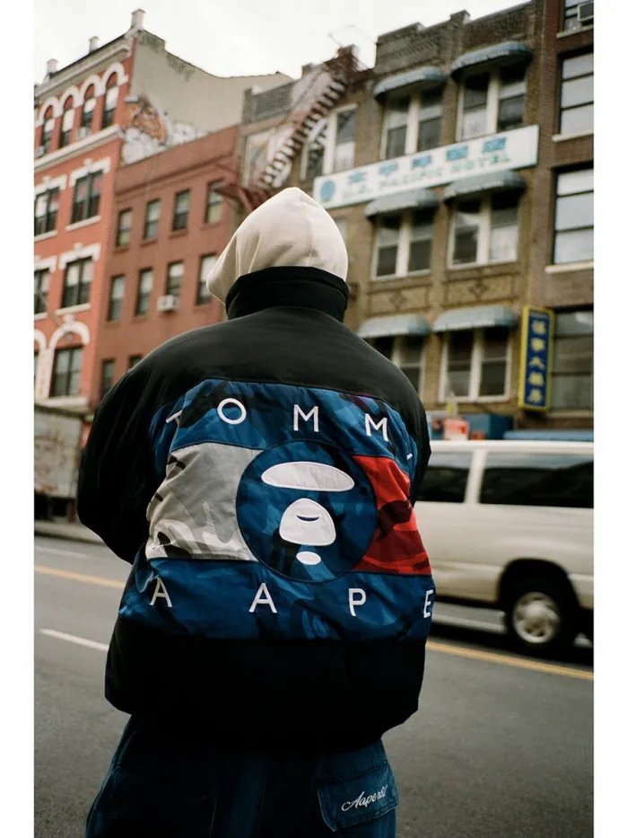 Tommy Hilfiger Tommy X Aape Exclusive Puffer Jacket Black Mens Coats and Jackets Gift for Friend