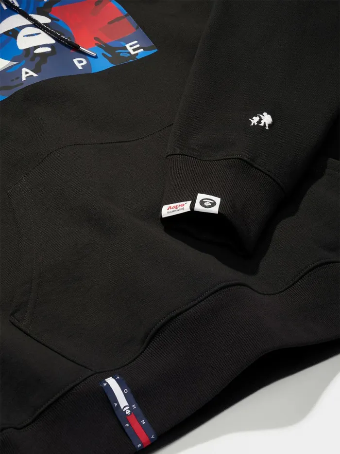 Tommy Hilfiger Tommy X Aape Hoody Black Womens Sweatshirts and Hoodies Popular