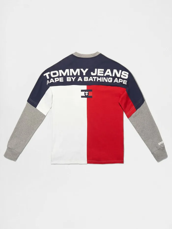 Tommy Hilfiger Tommy X Aape Long Sleeve TShirt Light Grey Heather Mens TShirts Online