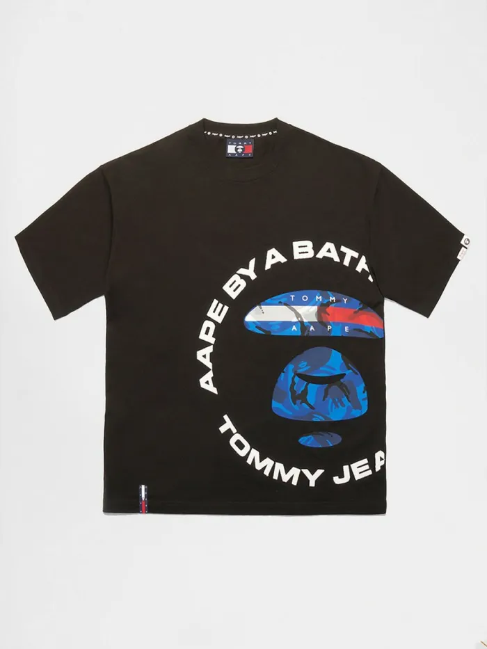 Tommy Hilfiger Tommy X Aape TShirt Black Mens TShirts Gift for Friend