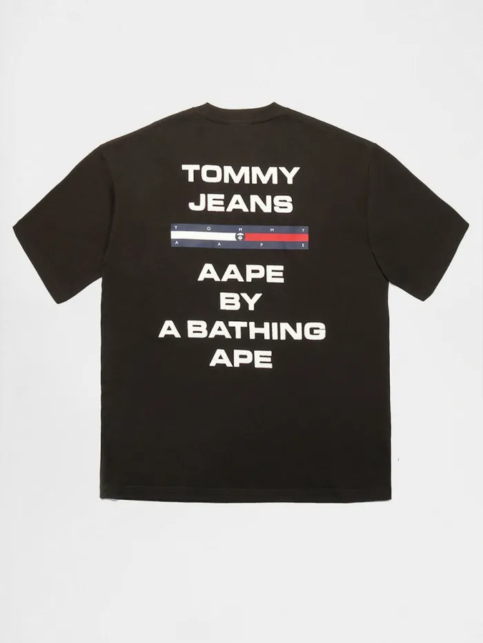 Tommy Hilfiger Tommy X Aape TShirt Black Mens TShirts Gift for Friend