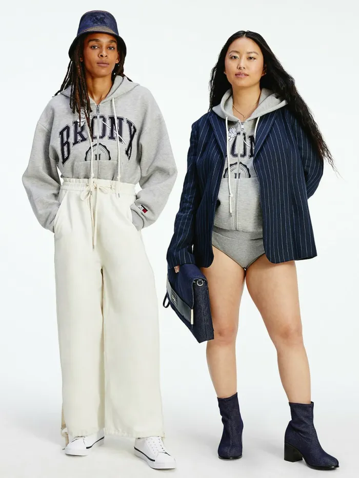 Tommy Hilfiger Tommyxindya ZipThru Hoody Bodysuit Light Grey Heather Womens Sweatshirts and Hoodies For Sale