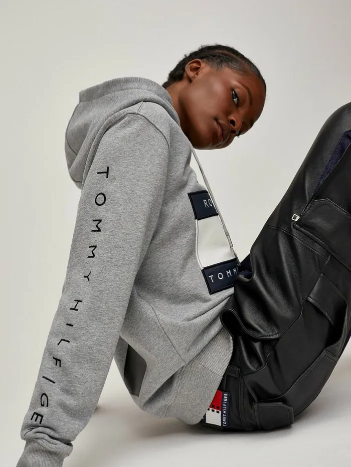 Tommy Hilfiger Tommyxromeo DualGender Hoody Grey Heather Womens Sweatshirts and Hoodies On Sale
