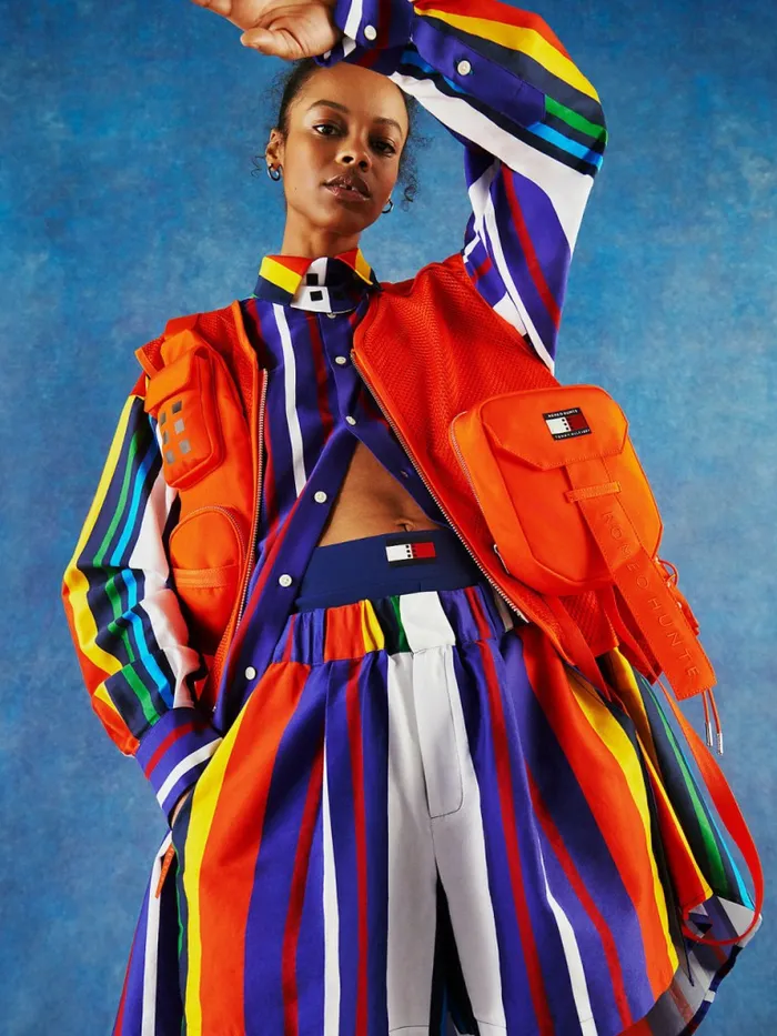 Tommy Hilfiger Tommyxromeo DualGender Utility Vest Daring Orange Womens Coats and Jackets Fashion