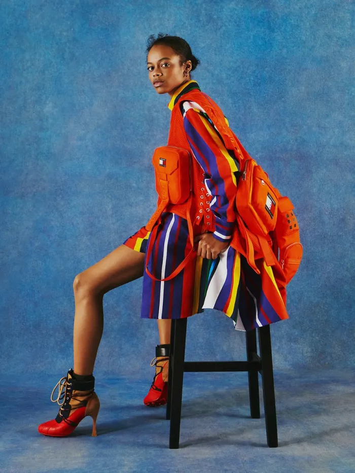 Tommy Hilfiger Tommyxromeo DualGender Utility Vest Daring Orange Womens Coats and Jackets Fashion