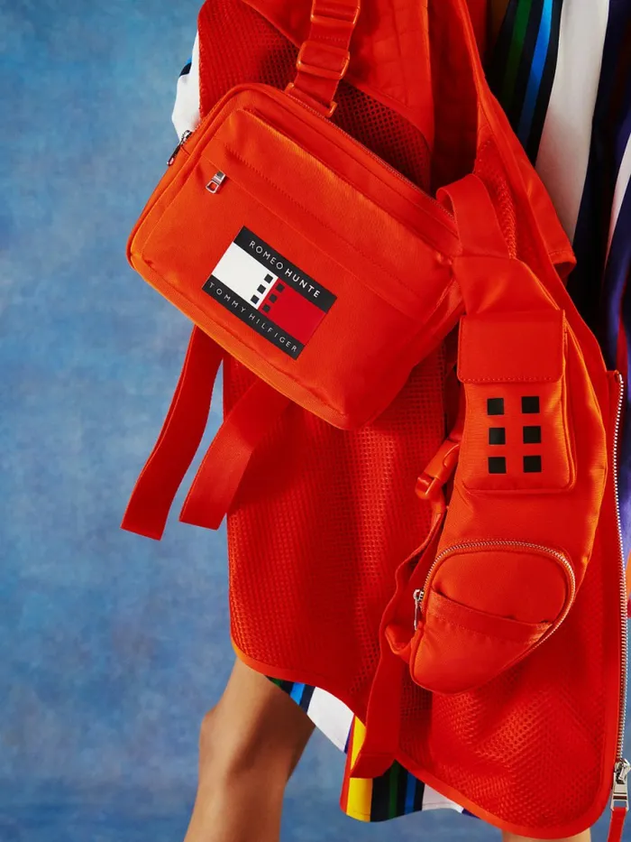 Tommy Hilfiger Tommyxromeo DualGender Utility Vest Daring Orange Womens Coats and Jackets Fashion