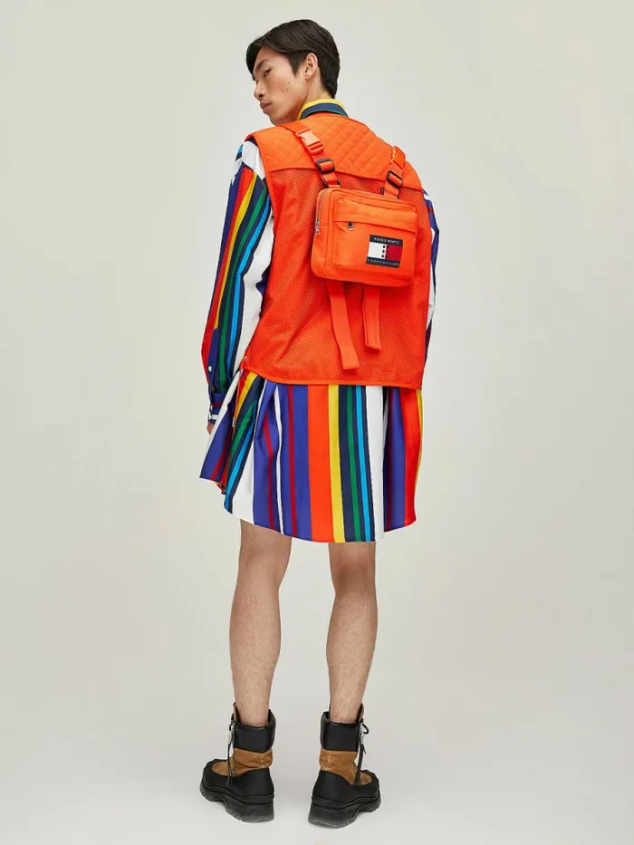 Tommy Hilfiger Tommyxromeo DualGender Utility Vest Daring Orange Womens Coats and Jackets Fashion