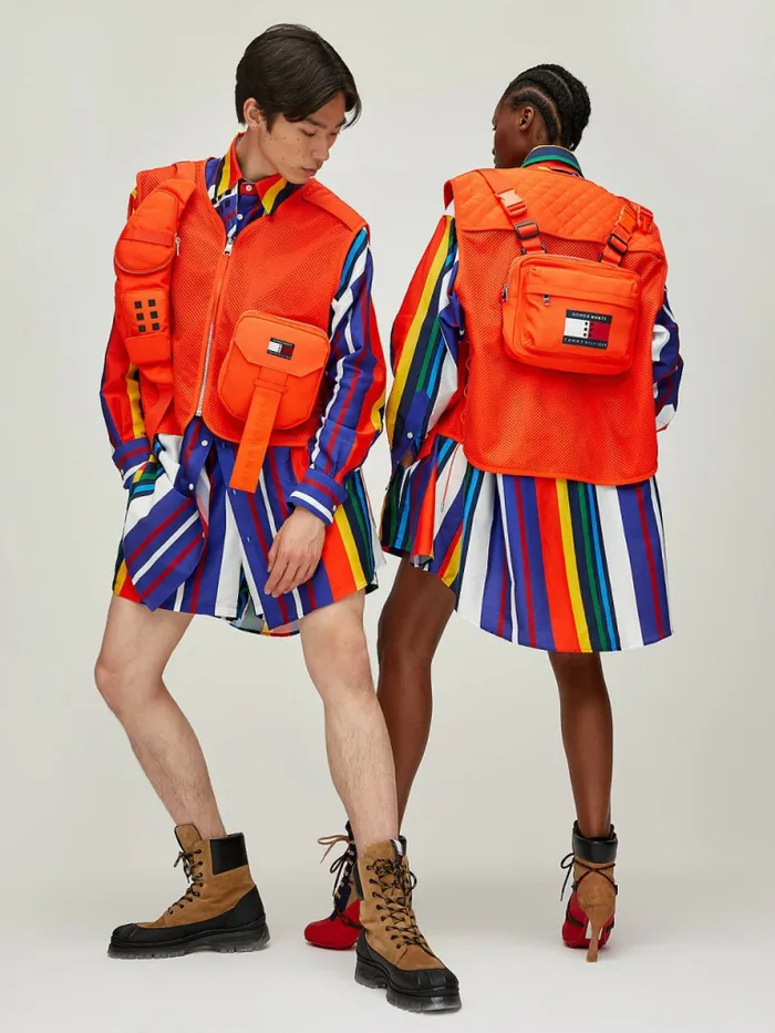 Tommy Hilfiger Tommyxromeo DualGender Utility Vest Daring Orange Womens Coats and Jackets Fashion