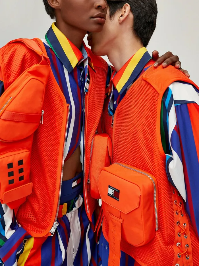 Tommy Hilfiger Tommyxromeo DualGender Utility Vest Daring Orange Womens Coats and Jackets Fashion