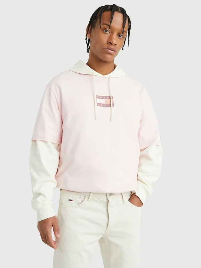 Tommy Hilfiger Tonal Logo Back TShirt Broadway Pink Mens TShirts Near Me