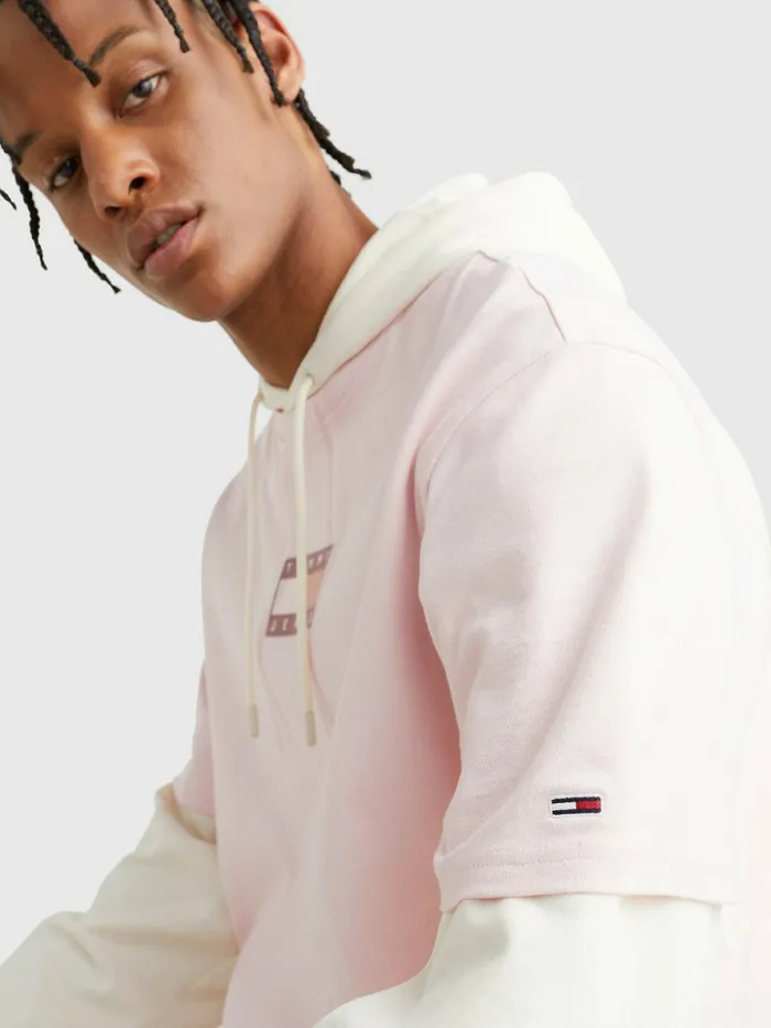 Tommy Hilfiger Tonal Logo Back TShirt Broadway Pink Mens TShirts Near Me