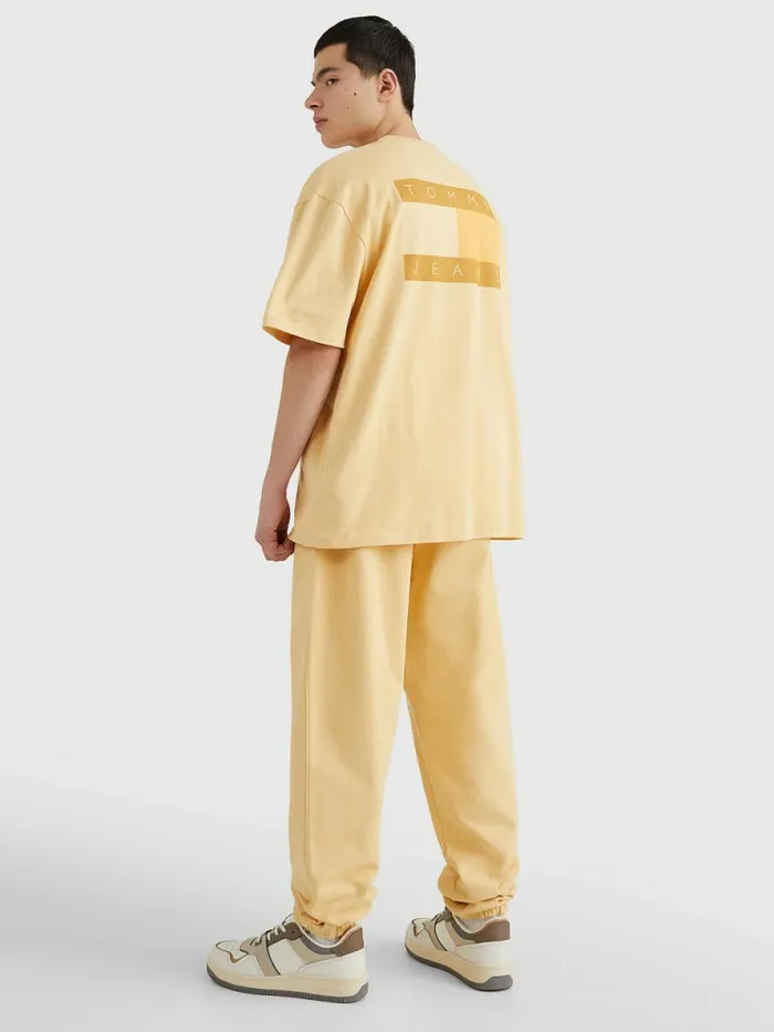 Tommy Hilfiger Tonal Logo Back TShirt Prairie Yellow Mens TShirts For Sale