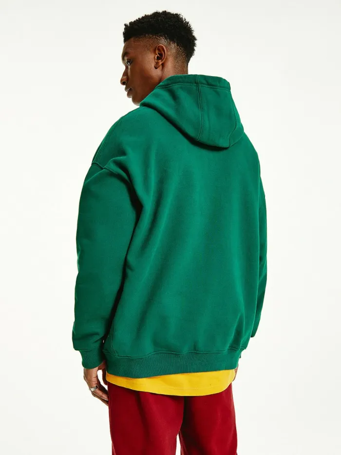 Tommy Hilfiger Tonal Logo Hoody Rural Green Mens Sweatshirts and Hoodies Near Me