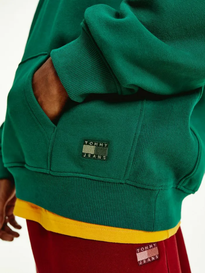 Tommy Hilfiger Tonal Logo Hoody Rural Green Mens Sweatshirts and Hoodies Near Me