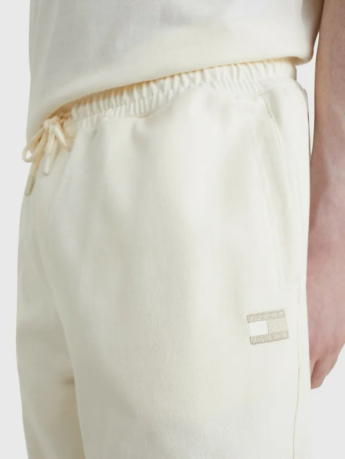 Tommy Hilfiger Tonal Logo Relaxed Fit Joggers Ancient White Mens Trousers