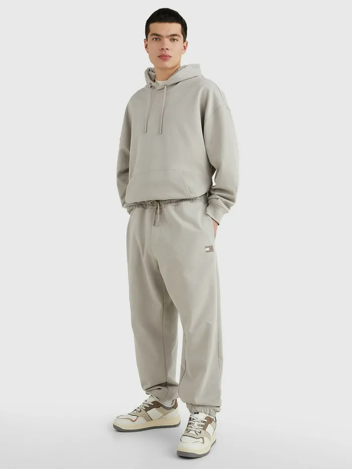 Tommy Hilfiger Tonal Logo Relaxed Fit Joggers Cool Earth Mens Trousers