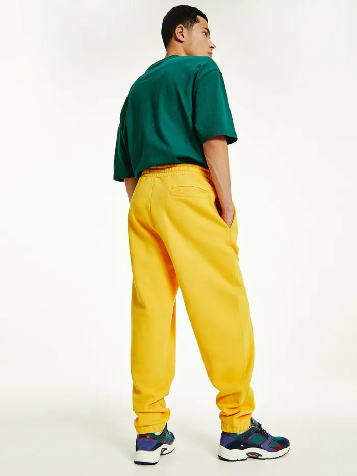 Tommy Hilfiger Tonal Logo Relaxed Fit Joggers Prairie Yellow Mens Trousers
