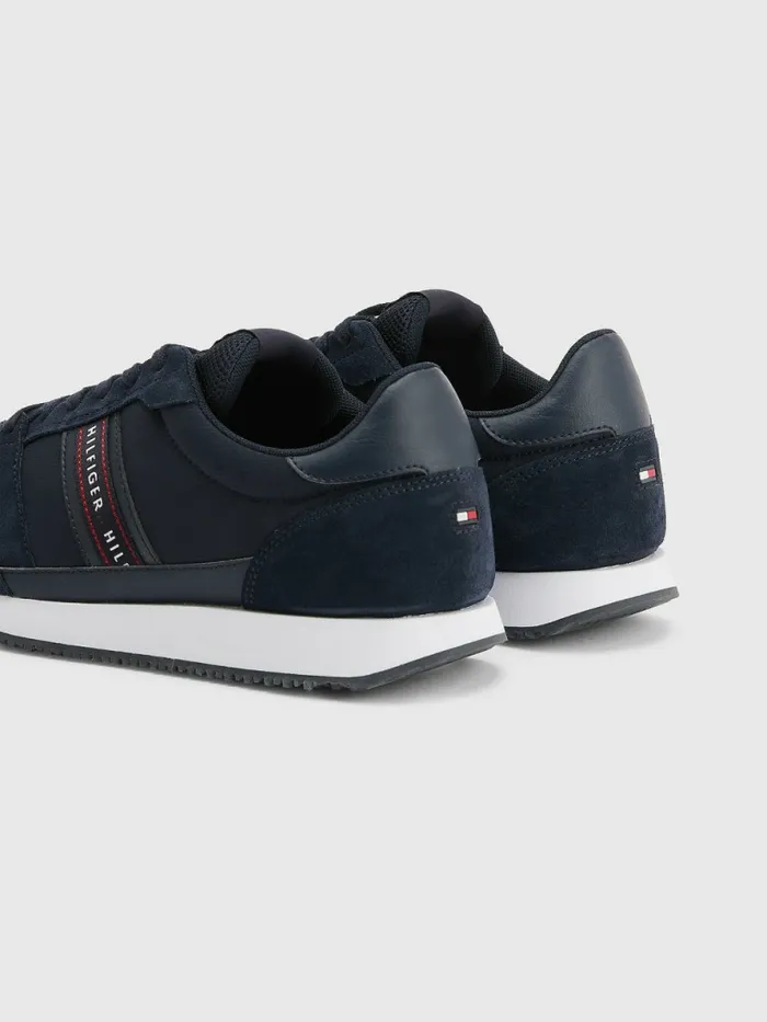 Tommy Hilfiger Tonal Mixed Texture Runner Trainers Desert Sky Mens Boots Casaul