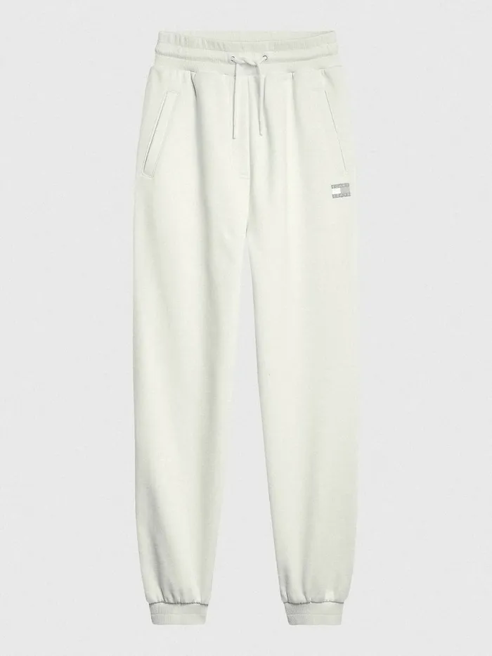 Tommy Hilfiger Tonal Tommy Badge Joggers White Womens Trousers