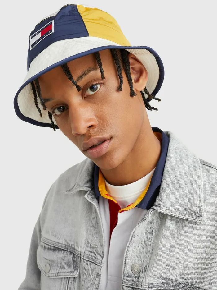 Tommy Hilfiger Travel Bucket Hat Colorblock Mens Hats and Scarves Sale