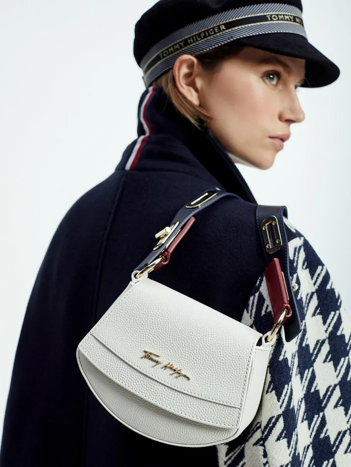 Tommy Hilfiger Turn Lock Luxe Leather Crossover Bag Corporate Womens Bags Gift for Friend
