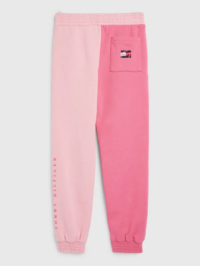 Tommy Hilfiger Two Tone Joggers Fresh Pink Girls Trousers Shorts and Skirts Casaul