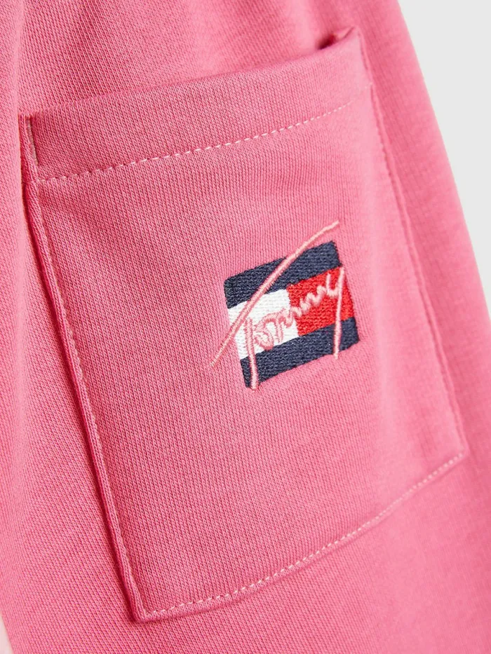 Tommy Hilfiger Two Tone Joggers Fresh Pink Girls Trousers Shorts and Skirts Casaul