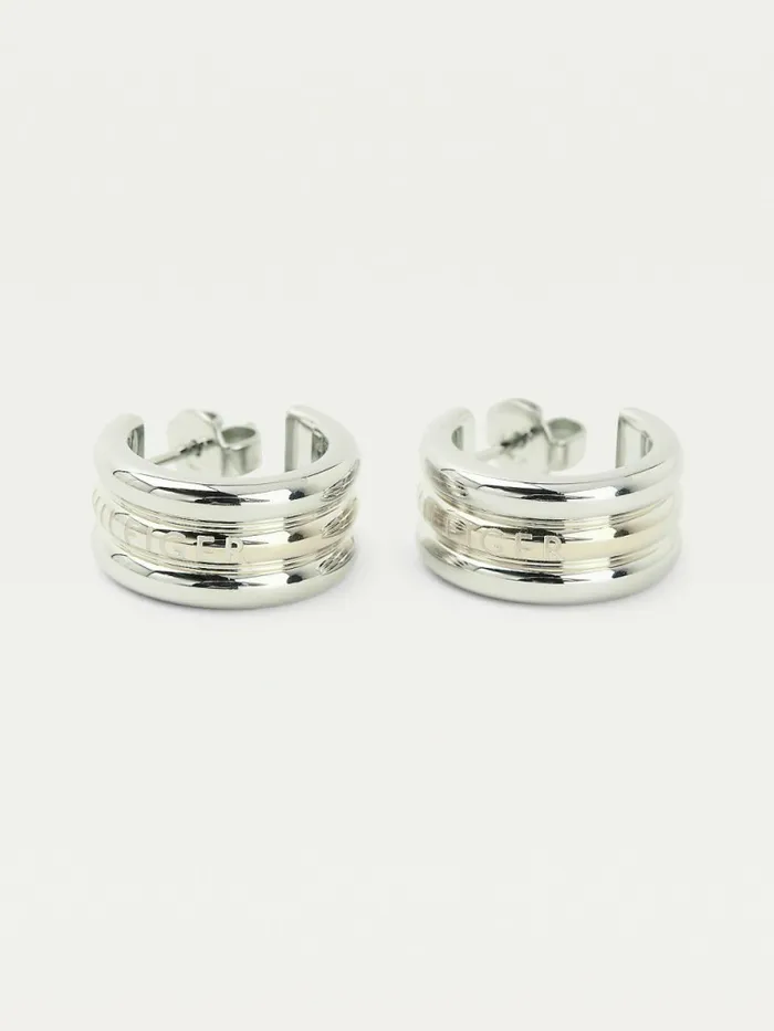 Tommy Hilfiger TwoTone Layered Hoop Earrings Two Tone Womens Jewellery