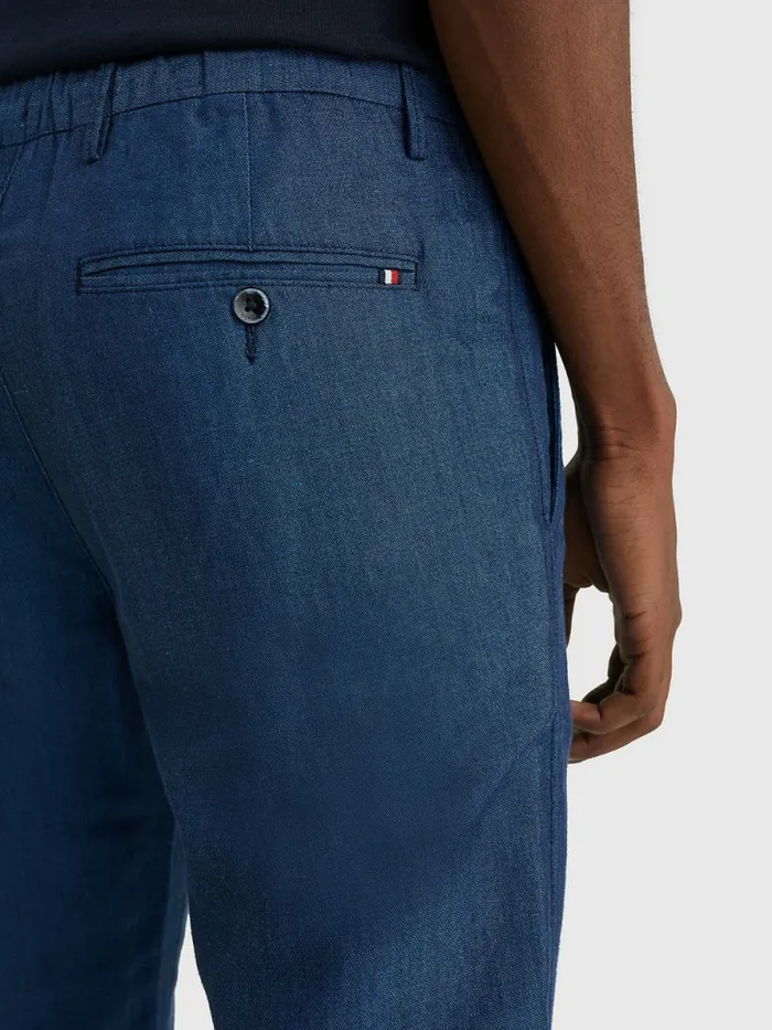 Tommy Hilfiger TwoTone Slim Fit Trousers Desert Sky Mens Trousers
