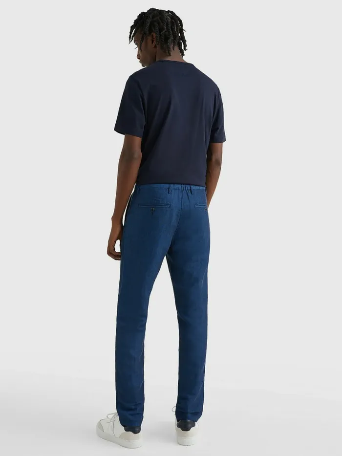 Tommy Hilfiger TwoTone Slim Fit Trousers Desert Sky Mens Trousers