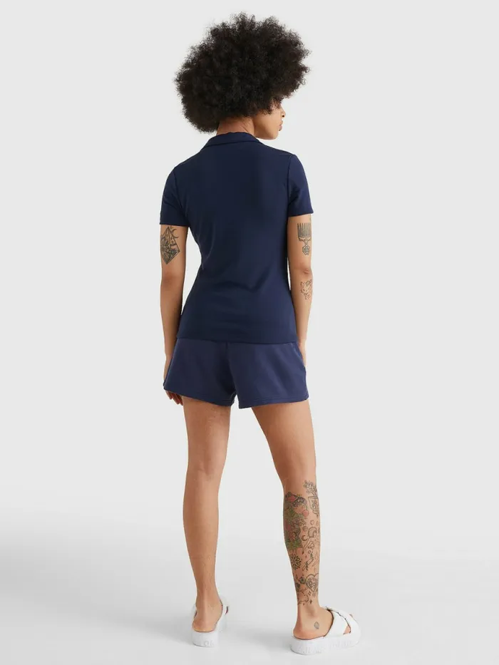 Tommy Hilfiger VNeck Slim Fit Polo Twilight Navy Womens Polo Shirts Gift 4 You