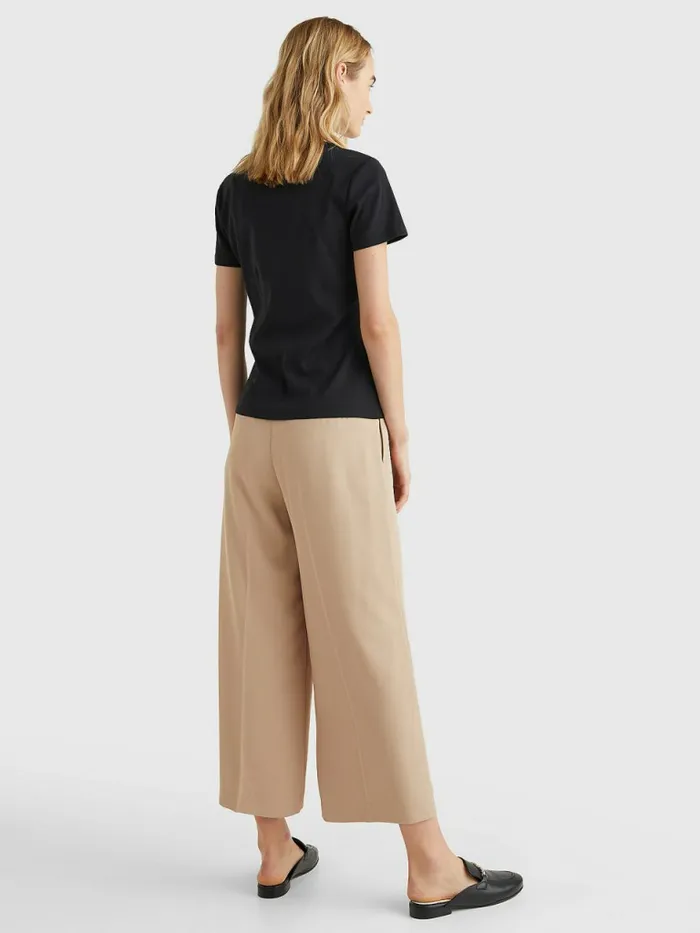 Tommy Hilfiger VNeck Slim Fit TShirt Black Womens TShirts Cheap On Sale