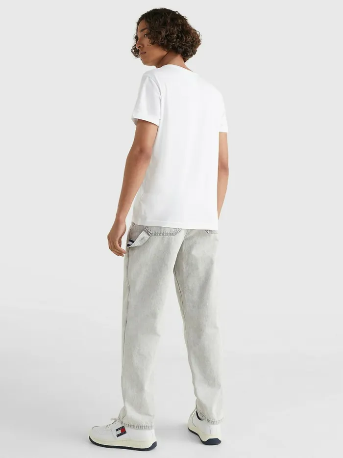 Tommy Hilfiger VNeck TShirt Classic White Mens Essentials