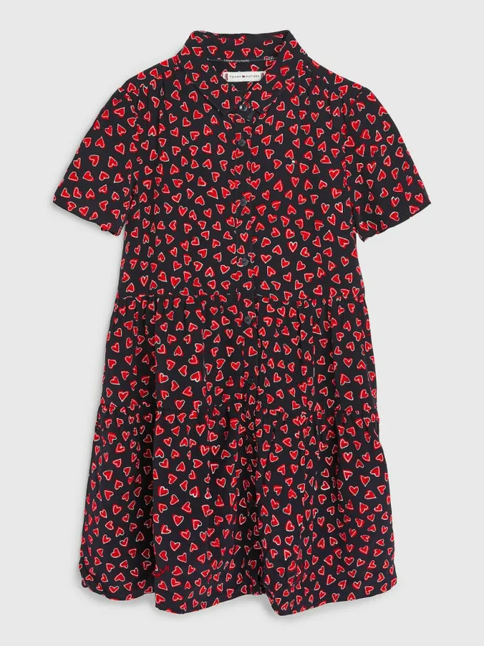 Tommy Hilfiger Valentines Heart Print Shirt Dress Valentines Day All OverDesert Sky Girls Dresses Gift 4 You Tommy Hilfiger Valentines Heart Print Shirt Dress Valentines Day All OverDesert Sky Girls Dresses Gift 4 You