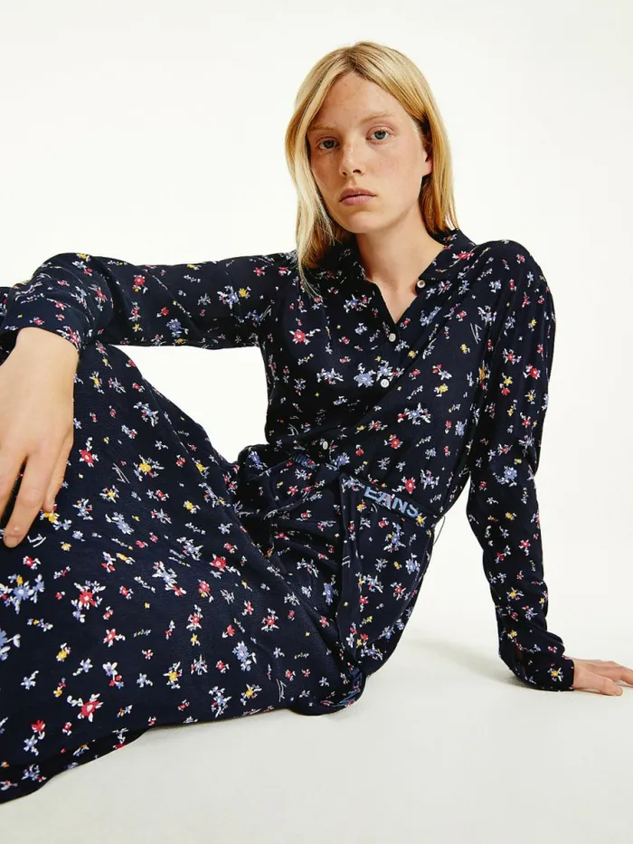 Tommy Hilfiger Viscose Floral Print Belted Shirt Dress Floral Print Womens Dresses and Jumpsuits Gift for Friend Tommy Hilfiger Viscose Floral Print Belted Shirt Dress Floral Print Womens Dresses and Jumpsuits Gift for Friend