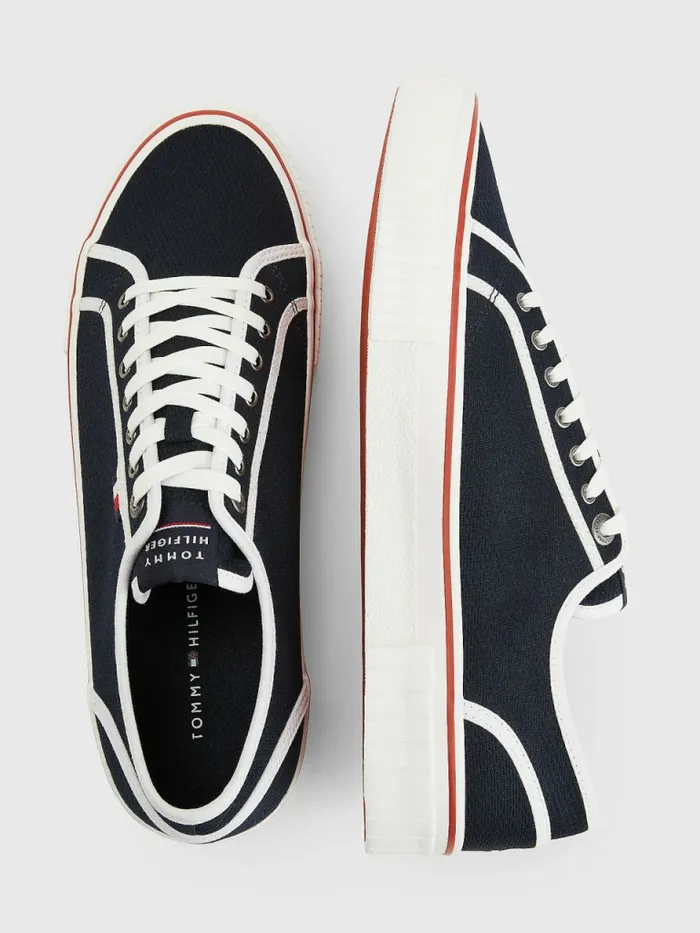 Tommy Hilfiger Vulcanised Canvas Trainers Desert Sky Mens Casual Shoes Gift for Friend