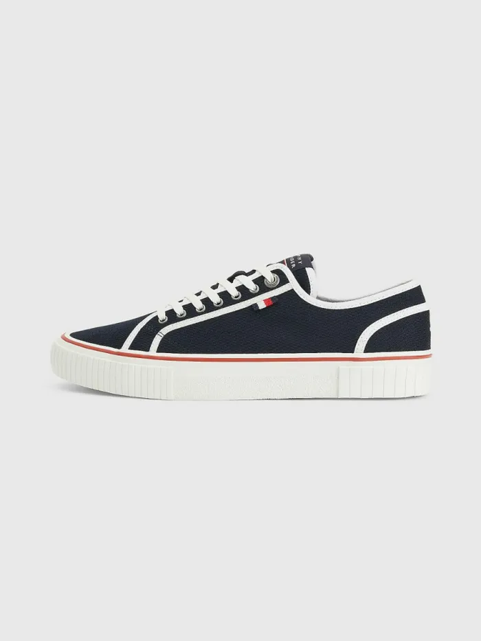 Tommy Hilfiger Vulcanised Canvas Trainers Desert Sky Mens Casual Shoes Gift for Friend