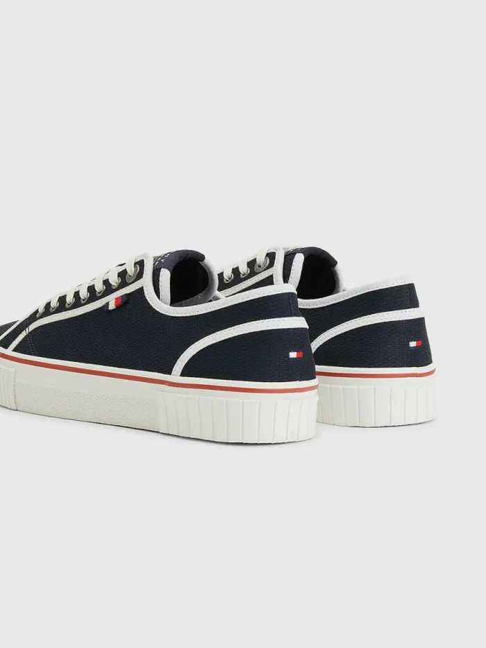 Tommy Hilfiger Vulcanised Canvas Trainers Desert Sky Mens Sandals Sliders and Flip Flops Casaul