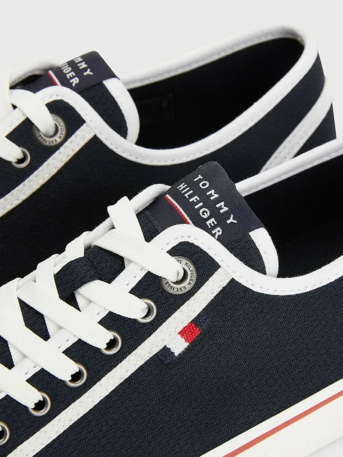 Tommy Hilfiger Vulcanised Canvas Trainers Desert Sky Mens Sandals Sliders and Flip Flops Casaul