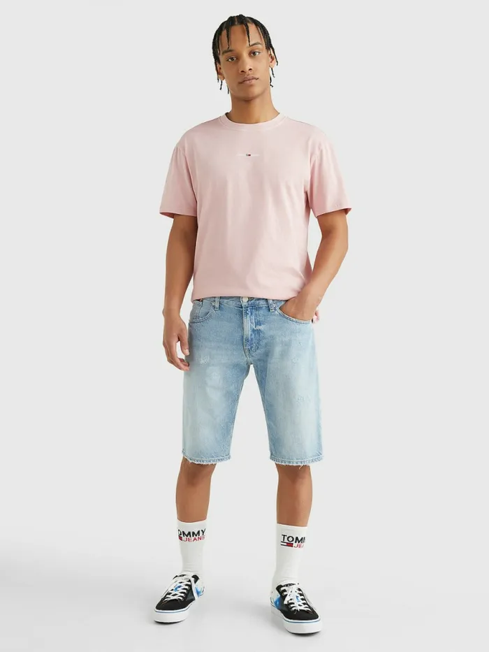 Tommy Hilfiger Washed Distressed Denim Shorts Denim Light Mens Shorts Sale