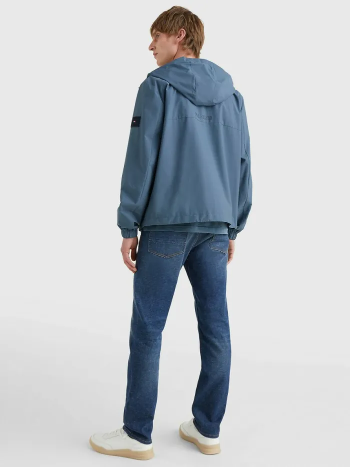 Tommy Hilfiger Water Repellent Hooded Jacket Charcoal Blue Mens Coats and Jackets Gift Ideas