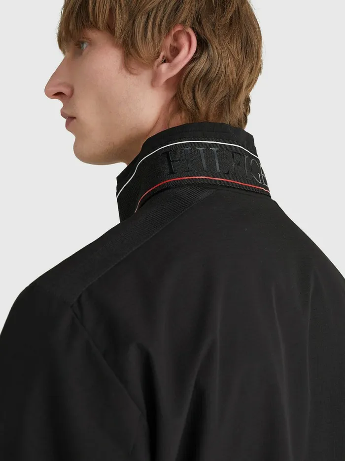 Tommy Hilfiger Water Repellent StandUp Collar Jacket Black Mens Coats and Jackets Cheap On Sale