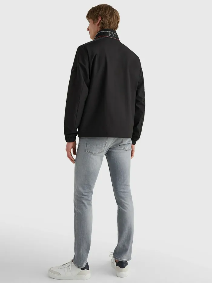 Tommy Hilfiger Water Repellent StandUp Collar Jacket Black Mens Coats and Jackets Cheap On Sale