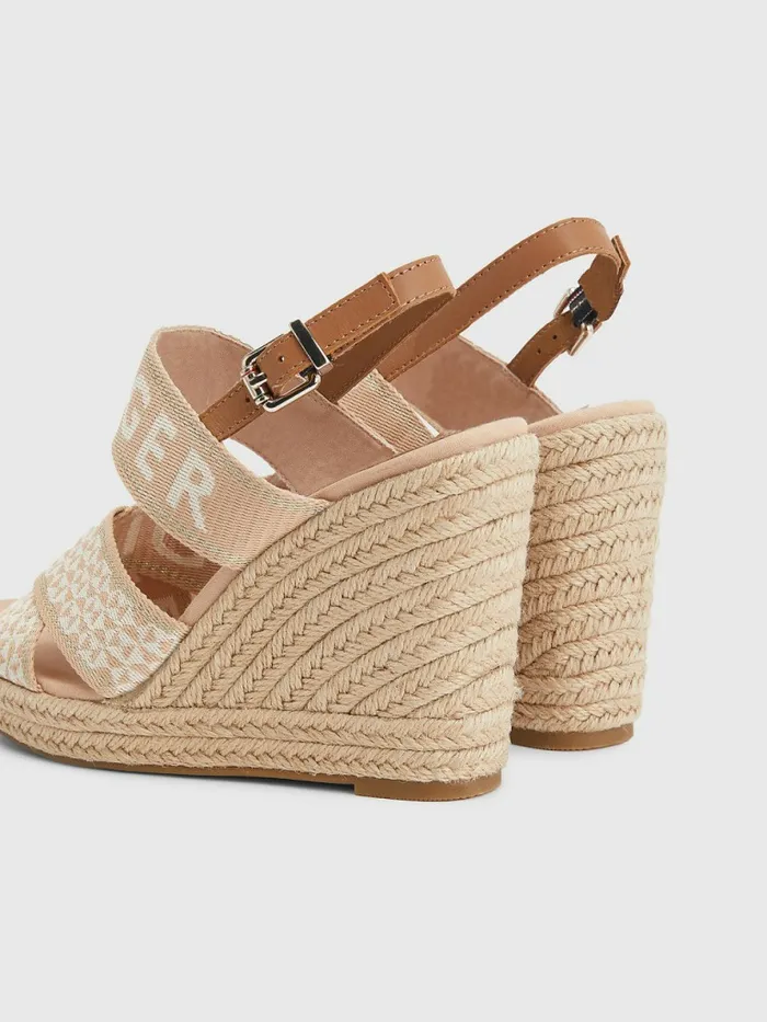 Tommy Hilfiger Webbing High Wedge Sandals Sandrift Womens Boots Cheap On Sale