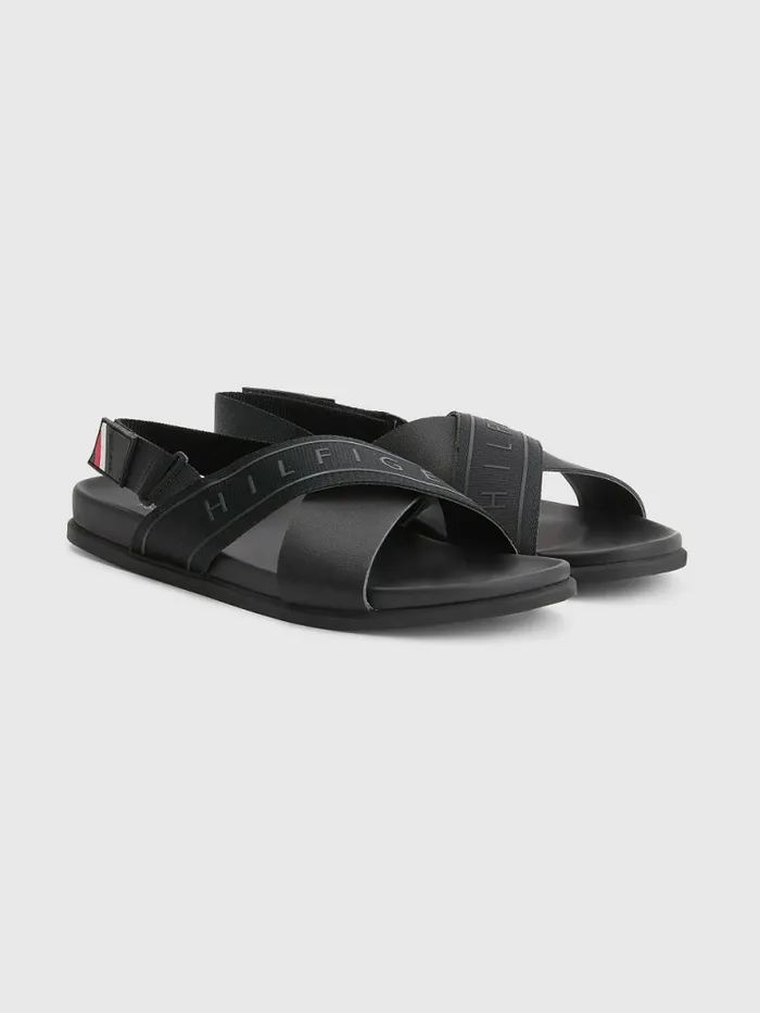 Tommy Hilfiger Webbing Strap Sandals Black Mens Formal Shoes and Brogues Gift Ideas Tommy Hilfiger Webbing Strap Sandals Black Mens Formal Shoes and Brogues Gift Ideas