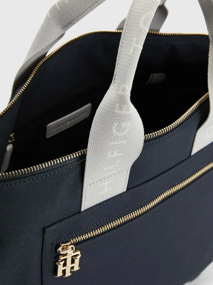 Tommy Hilfiger Webbing Strap Tote Desert Sky Womens Bags Gift Ideas
