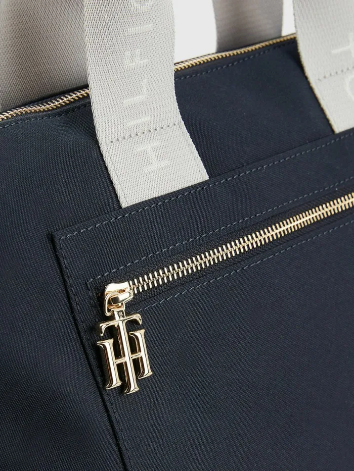 Tommy Hilfiger Webbing Strap Tote Desert Sky Womens Bags Gift Ideas