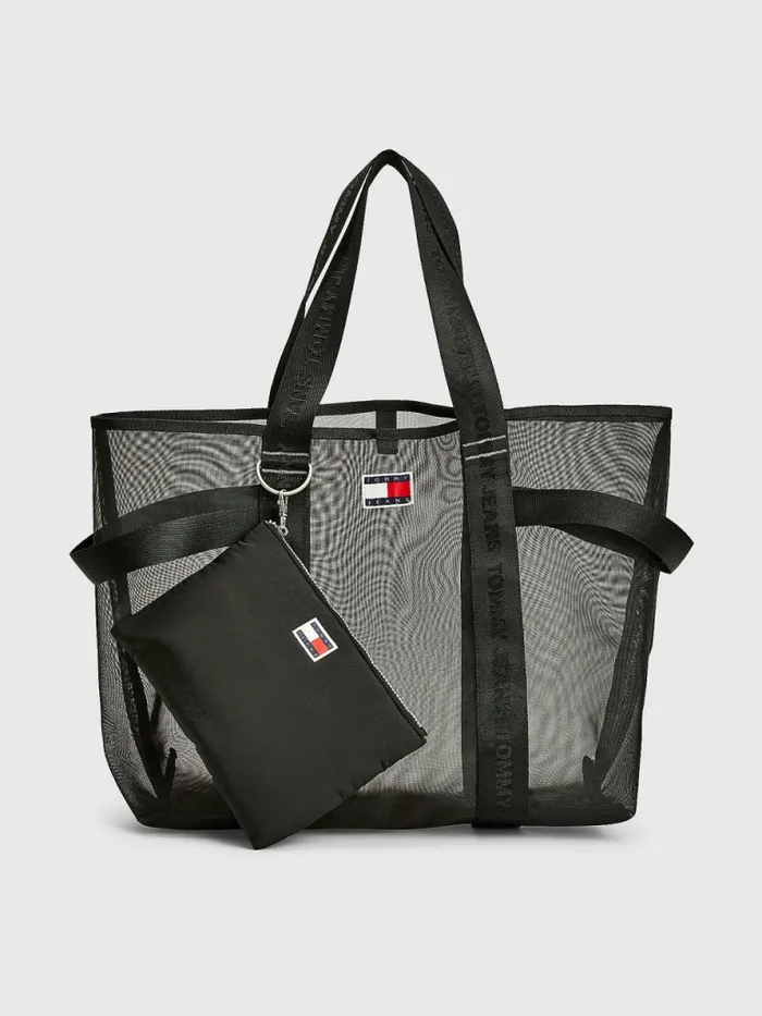 Tommy Hilfiger Weekender Webbing Tote Black Womens Bags Gift 4 You