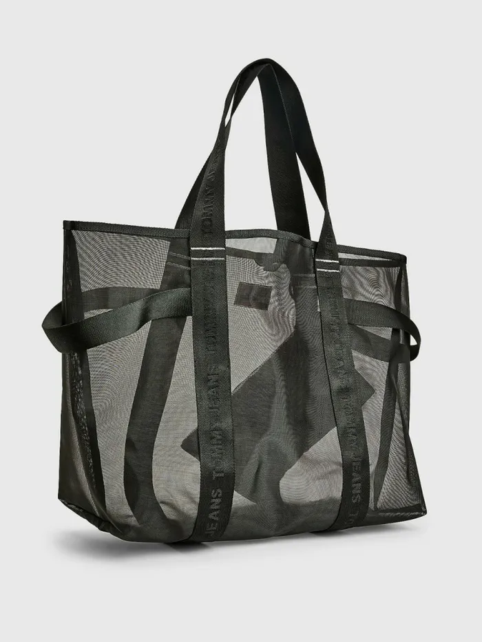 Tommy Hilfiger Weekender Webbing Tote Black Womens Bags Gift 4 You