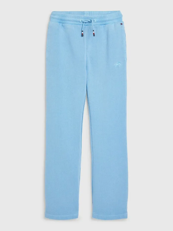 Tommy Hilfiger Wide Leg Signature Logo Sweatpants Blue Crush Girls Trousers Shorts and Skirts Casaul Tommy Hilfiger Wide Leg Signature Logo Sweatpants Blue Crush Girls Trousers Shorts and Skirts Casaul